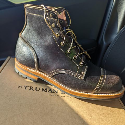 View photo of Truman Cap Toe Boot in Horween Java Waxed Flesh