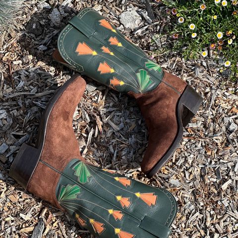 Maya Miel Cowboy Boot in Pig Suede