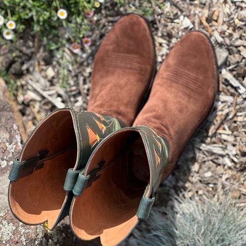 Maya Miel Cowboy Boot in Pig Suede