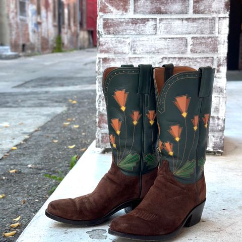 Maya Miel Cowboy Boot in Pig Suede