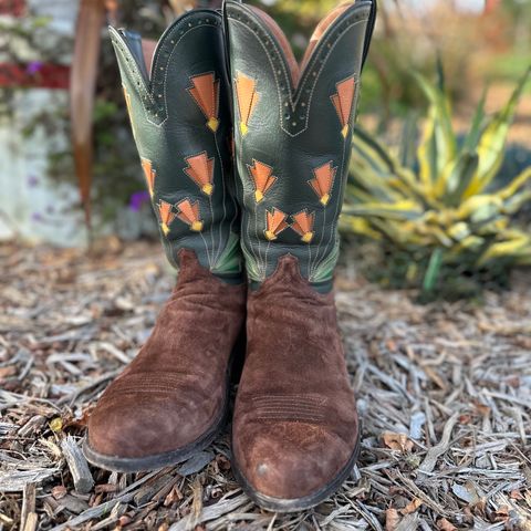 Maya Miel Cowboy Boot in Pig Suede