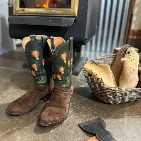 Maya Miel Cowboy Boot in Pig Suede