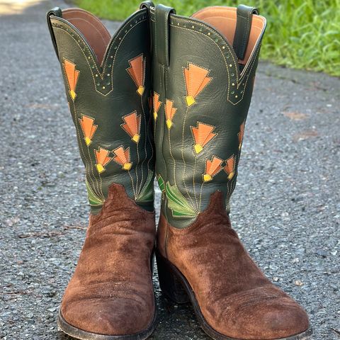 Maya Miel Cowboy Boot in Pig Suede
