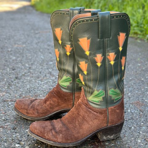 Maya Miel Cowboy Boot in Pig Suede