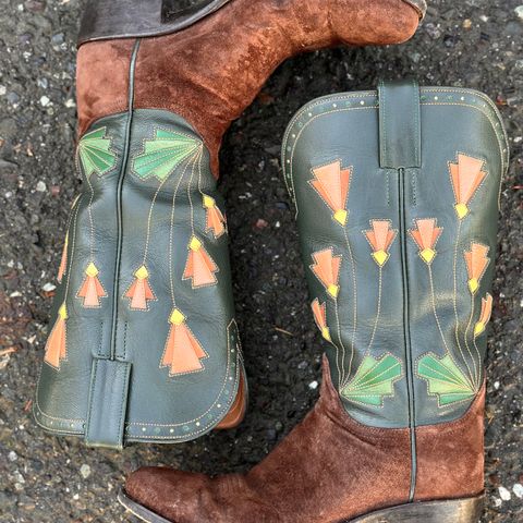 Maya Miel Cowboy Boot in Pig Suede