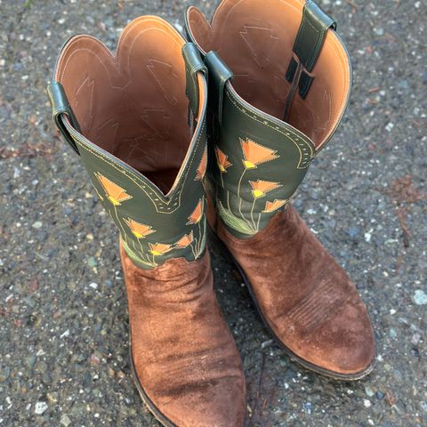 Maya Miel Cowboy Boot in Pig Suede