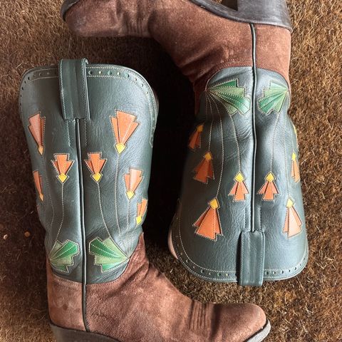 Maya Miel Cowboy Boot in Pig Suede