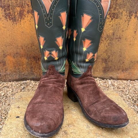 Maya Miel Cowboy Boot in Pig Suede