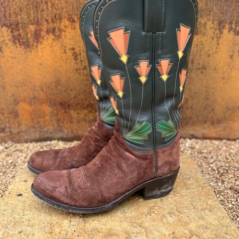 Maya Miel Cowboy Boot in Pig Suede