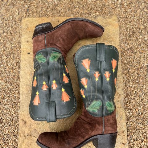 Maya Miel Cowboy Boot in Pig Suede