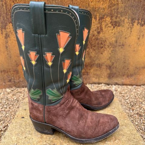 Maya Miel Cowboy Boot in Pig Suede