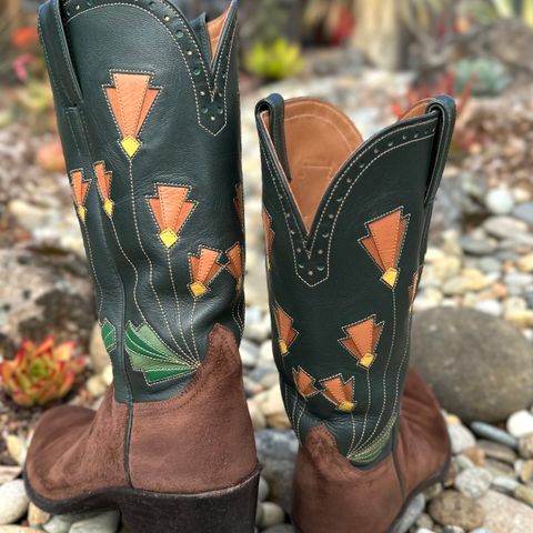 Maya Miel Cowboy Boot in Pig Suede