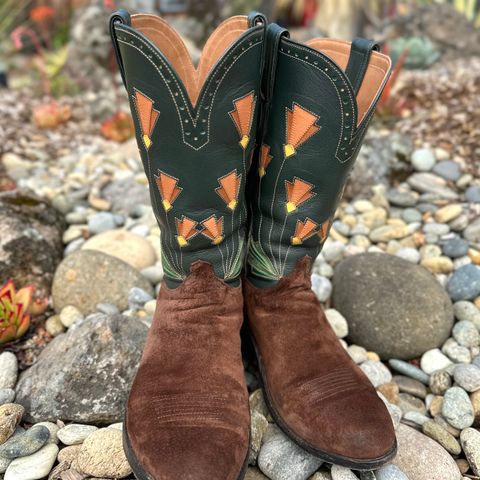 Maya Miel Cowboy Boot in Pig Suede