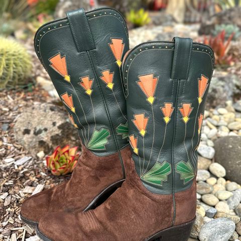 Maya Miel Cowboy Boot in Pig Suede