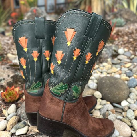 Maya Miel Cowboy Boot in Pig Suede