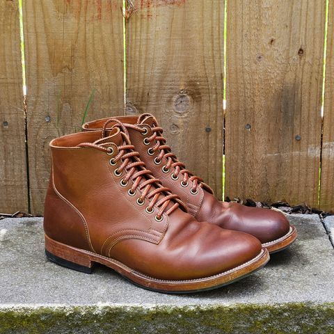 Viberg Service Boot in Tempesti Mogano Elbamatt Liscio