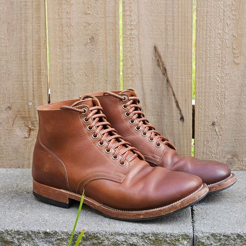 View photo of Viberg Service Boot in Tempesti Elbamatt Mogano Liscio