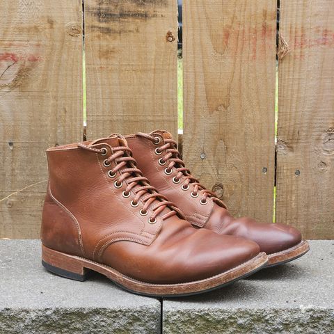 View photo of Viberg Service Boot in Tempesti Elbamatt Mogano Liscio