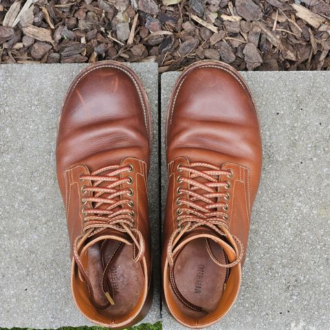 View photo of Viberg Service Boot in Tempesti Elbamatt Mogano Liscio