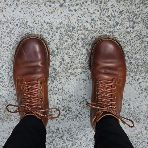 View photo of Viberg Service Boot in Tempesti Elbamatt Mogano Liscio