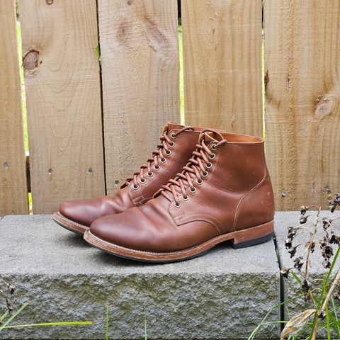 View photo of Viberg Service Boot in Tempesti Elbamatt Mogano Liscio