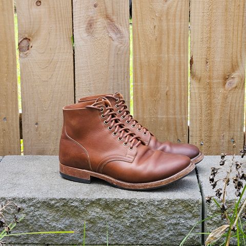 View photo of Viberg Service Boot in Tempesti Elbamatt Mogano Liscio