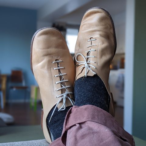 Hender Scheme Unlisted Model in Natural Veg-Tanned Cowhide
