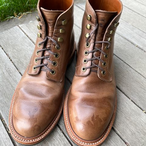 View photo of Grant Stone Diesel Boot in Horween Dune Chromexcel