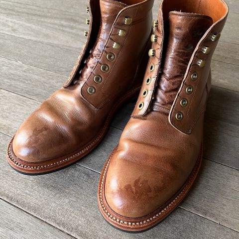 View photo of Grant Stone Diesel Boot in Horween Dune Chromexcel