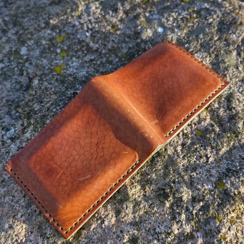 BCLeathergoods Wallet in Horween Natural Dublin & Badalassi Carlo Olive Green Minerva