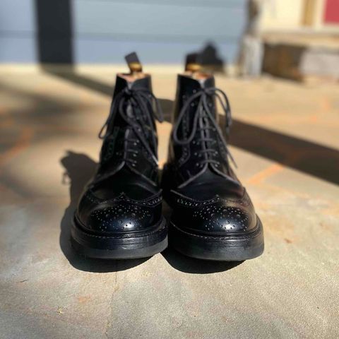 Tricker's Stow Country Boot in Black Calf