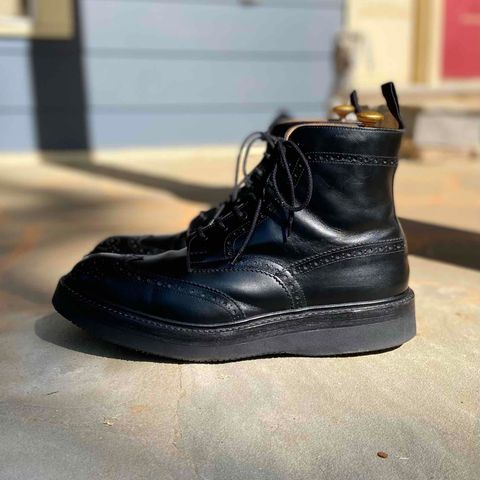 Tricker's Stow Country Boot in Black Calf