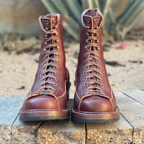 Flame Panda Monkey Boot in J&FJ Baker Brown Russian Calf