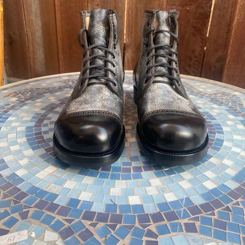 Iron Boots 5515 in Black Italy Waxed Bullhide