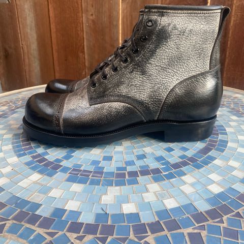 Iron Boots 5515 in Black Italy Waxed Bullhide