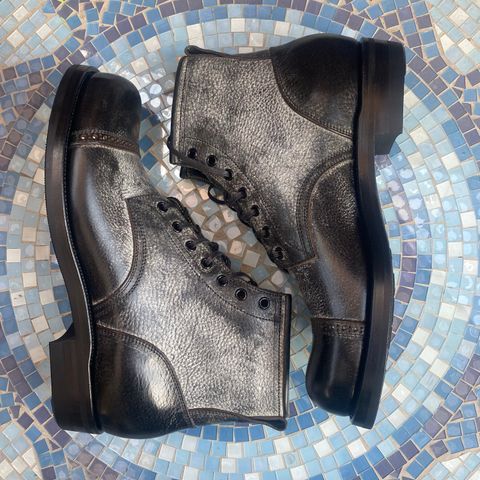 Iron Boots 5515 in Black Italy Waxed Bullhide