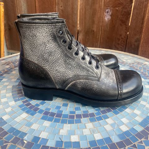 Iron Boots 5515 in Black Italy Waxed Bullhide