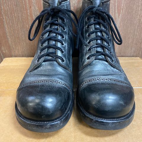 Iron Boots 5515 in Black Italy Waxed Bullhide
