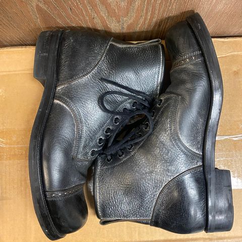 Iron Boots 5515 in Black Italy Waxed Bullhide