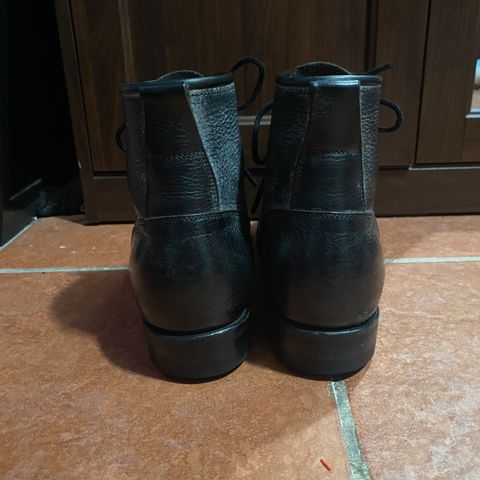 Iron Boots 5515 in Black Italy Waxed Bullhide