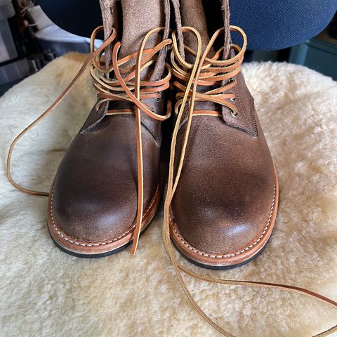 Oak Street Bootmakers Trench Boot in Horween Natural Chromexcel Roughout