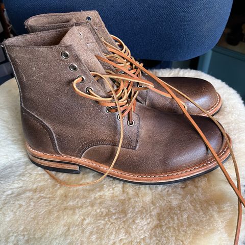 Oak Street Bootmakers Trench Boot in Horween Natural Chromexcel Roughout