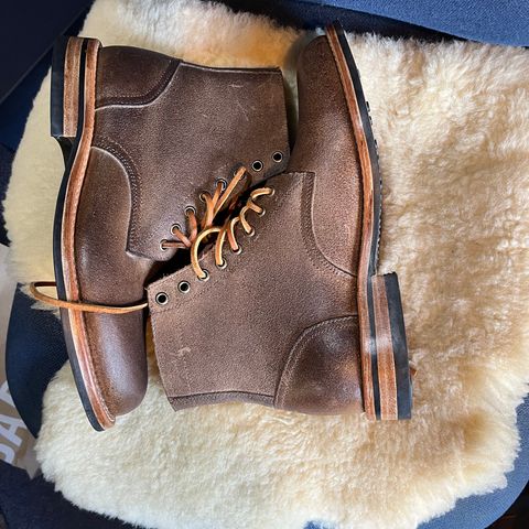 Oak Street Bootmakers Trench Boot in Horween Natural Chromexcel Roughout