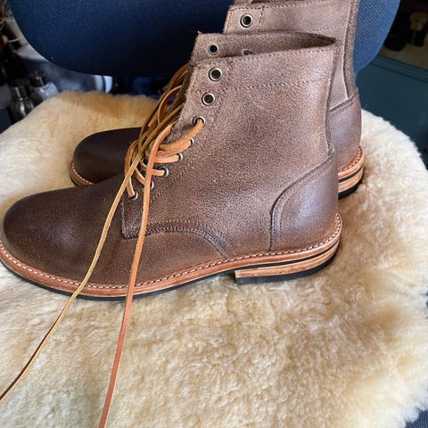 Oak Street Bootmakers Trench Boot in Horween Natural Chromexcel Roughout