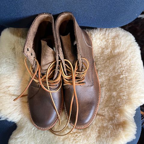 Oak Street Bootmakers Trench Boot in Horween Natural Chromexcel Roughout