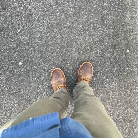 Oak Street Bootmakers Trench Boot in Horween Natural Chromexcel Roughout