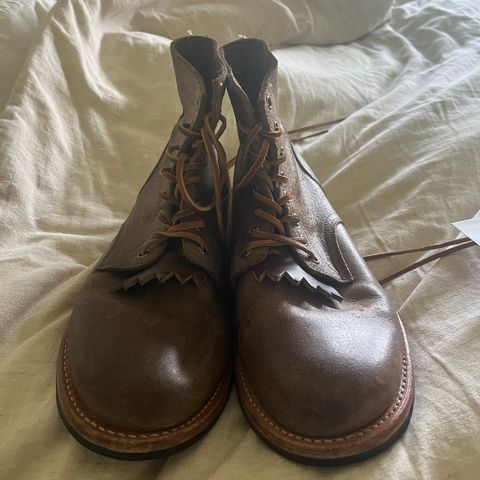 Oak Street Bootmakers Trench Boot in Horween Natural Chromexcel Roughout