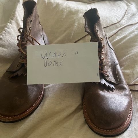 Oak Street Bootmakers Trench Boot in Horween Natural Chromexcel Roughout