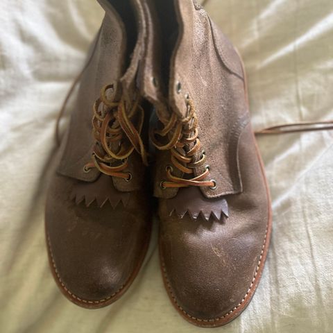 Oak Street Bootmakers Trench Boot in Horween Natural Chromexcel Roughout