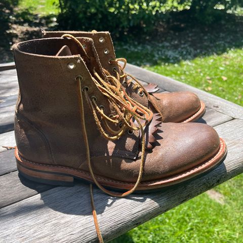 Oak Street Bootmakers Trench Boot in Horween Natural Chromexcel Roughout